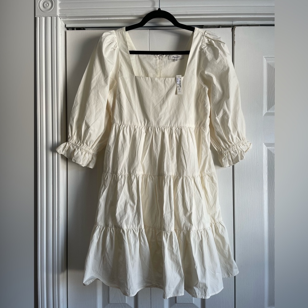 Madewell size 2 cream colored mini dress